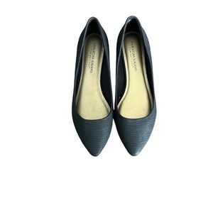 Shoes Black Flats Size 9 Ribbed Design